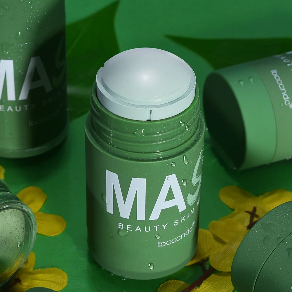 40g Green Tea Cleansing Mask Stick Oil Control Refreshing Facial Skin Care Mud Mask Remover Blackheads Portable Daily Smear Skin Cleanserle Daily Smear Skin Cleanser