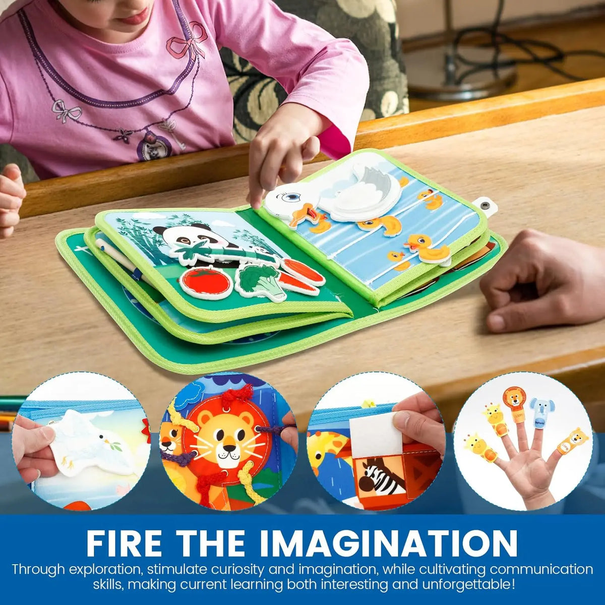 Children's baby early education intelligence learning baby toys felt learning board, busy board, busy book, cloth book, including life skills, alphabet, numbers, shapes colors, animals, weather, toddler travel toys, birthday