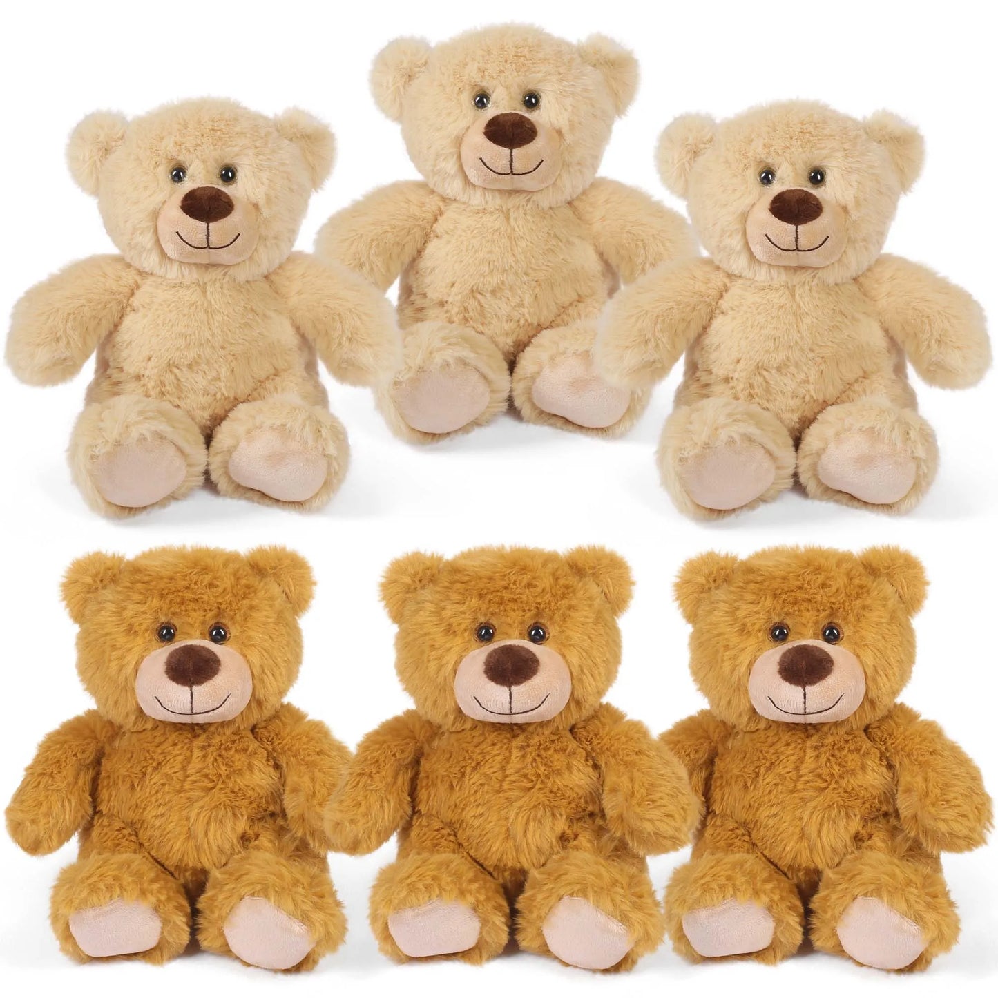 6 Pack 8'' Teddy Bear Stuffed Animals Teddy Bear Plush Toy, Birthday Gifts for Kids Boy Girl Toddlers Baby Shower Christmas Gift