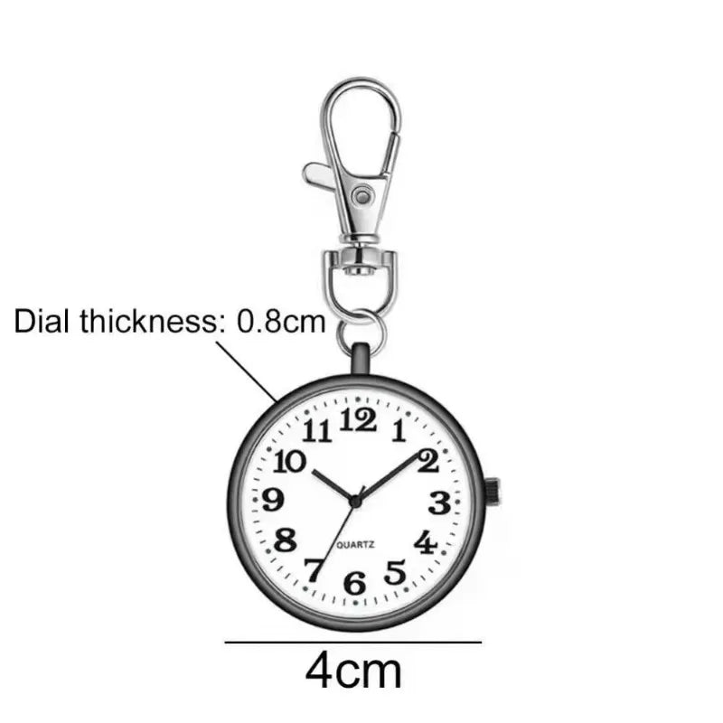 Tiny Cute Quartz Pocket Watch With Keyring For Nurses Doctors