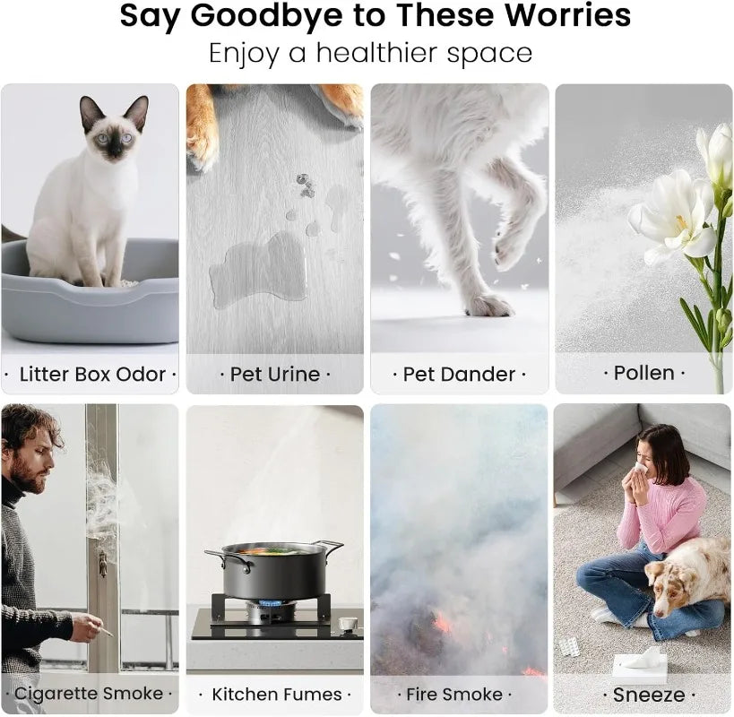 Smart Pet Air Purifier For Large Rooms H13 HEPA WiFi