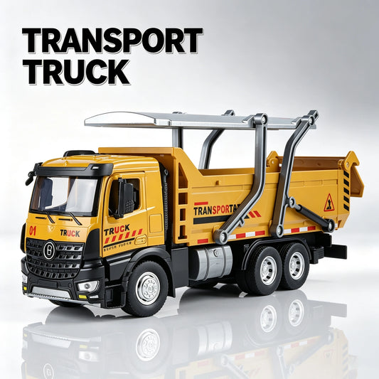 Diecast Dump Truck Model With Lights And Sounds Toy
