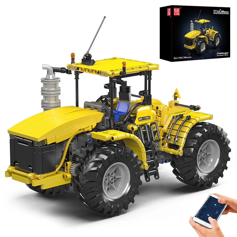 Mould King 17081/17082 Technical Car Toys The RC Challenger Articuated Tractor Building Block Enginerring Truck Brick Kids Gift