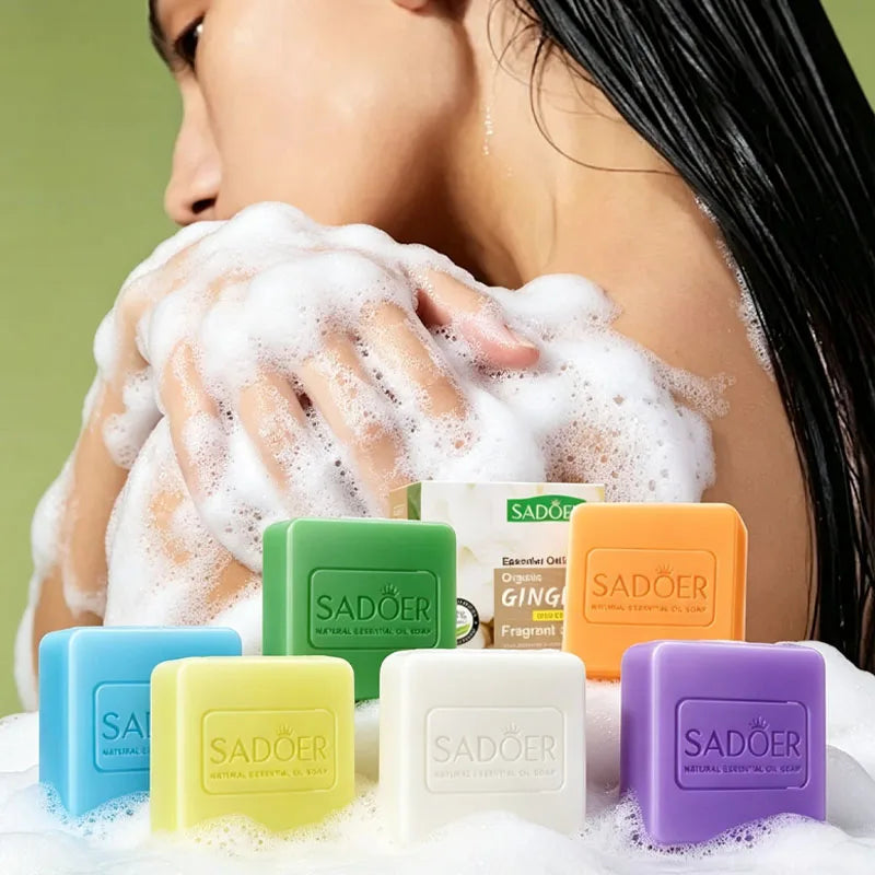 6PCS 4-In-1 Handmade Soap, Face & Body Cleansing, Gentle Cleansing, Moisturizing Care, Making Skin More Hydrated, Delicate And Smooth, Suitable For Daily Face Washing And Full-Body Bathing, Includes: Mint, Sea Salt, Jasmine,