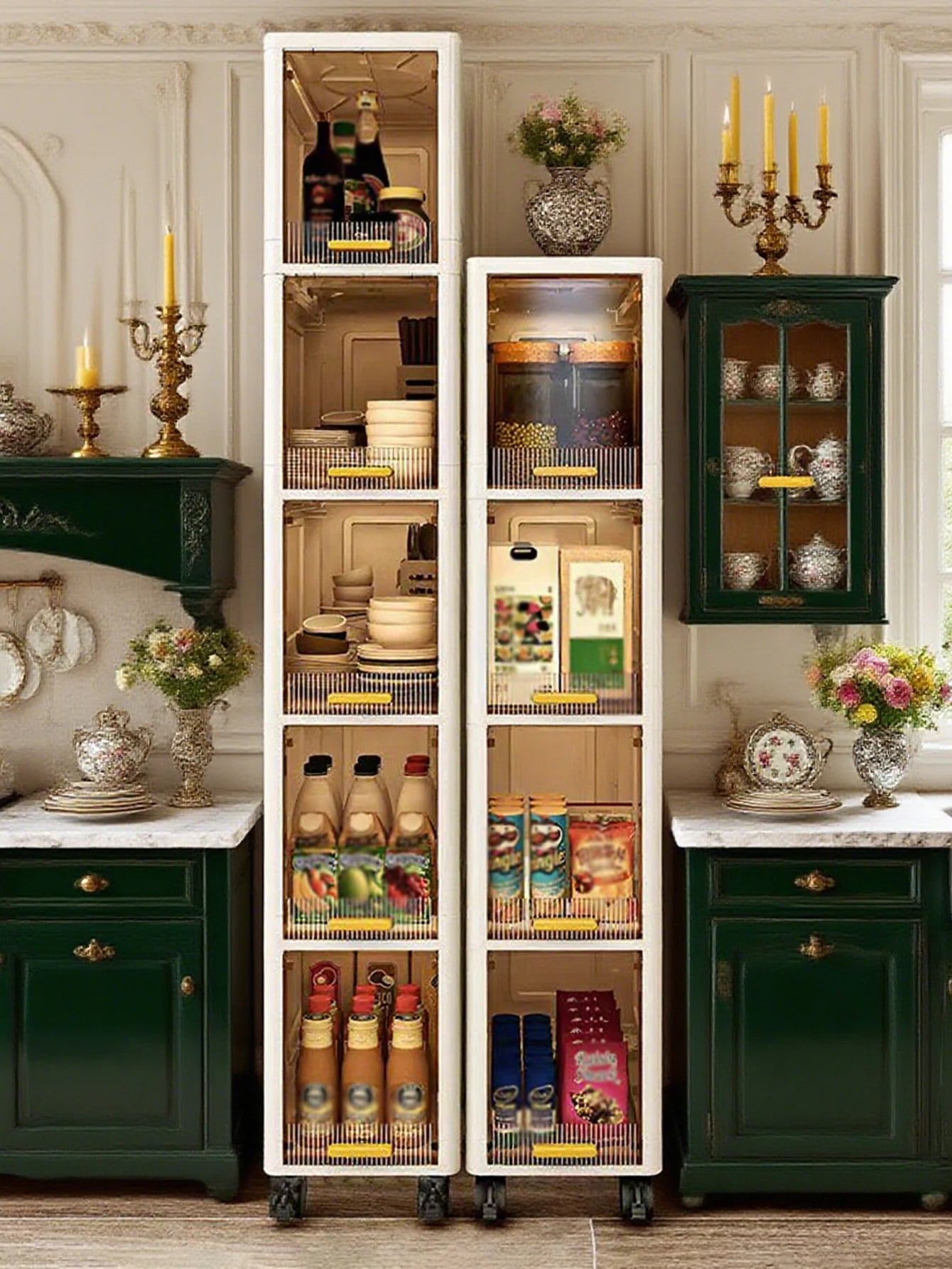 Gap Storage Cabinet Ultra Thin Organizer For Kitchen And Bathroom