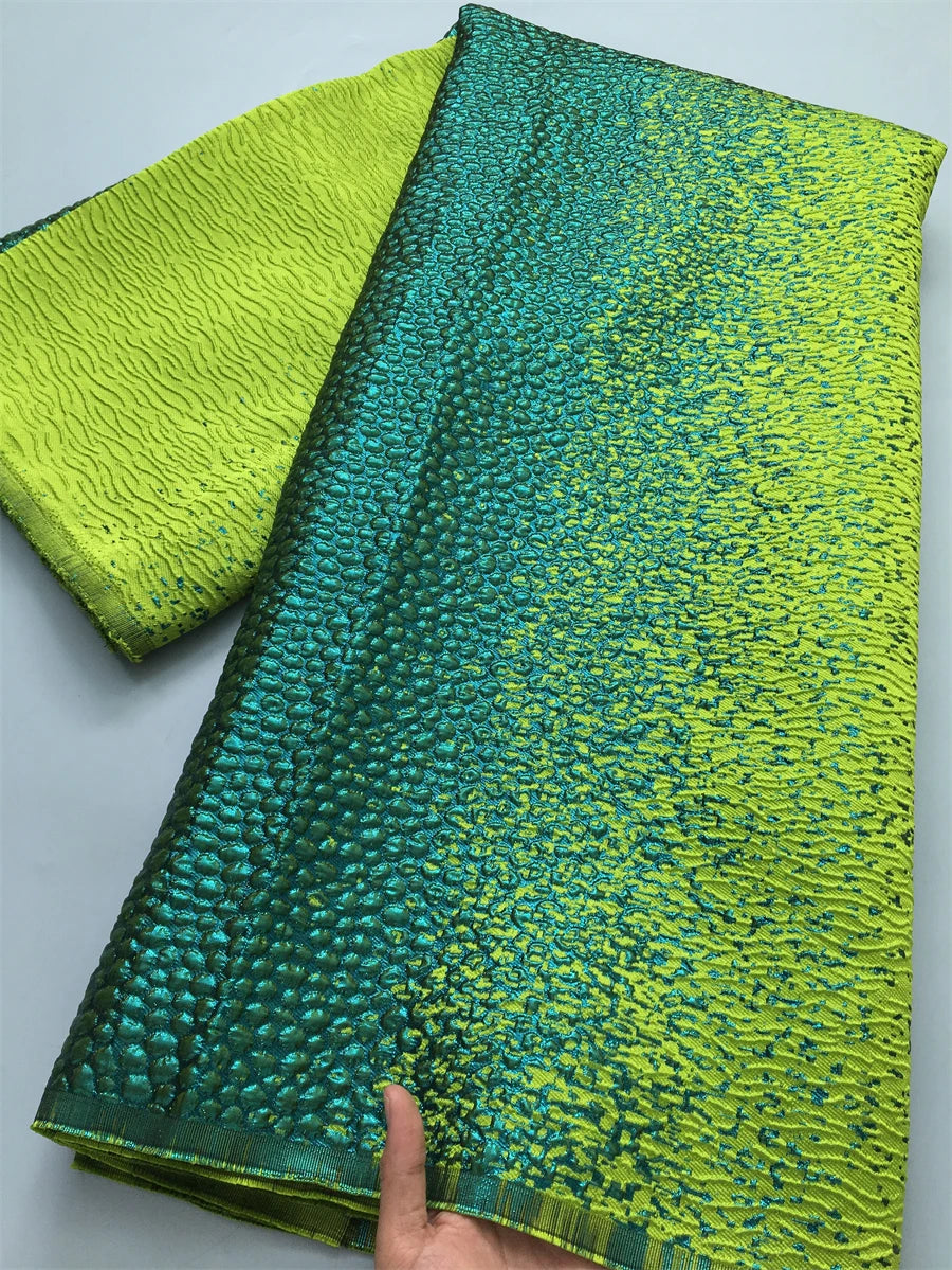 Brandless Nigerian Jacquard Lace Fabric High Quality African Brocade Luxury Party Dress Sewing Material