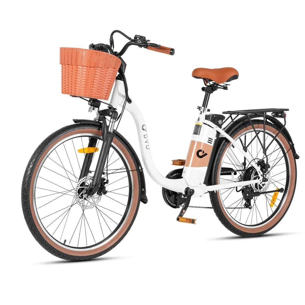 DYU C6 pro Adult Electric Bicycle, 26 Tire  Electric Bike  250W motor city ebike, 36V 15.6AH E-bike,