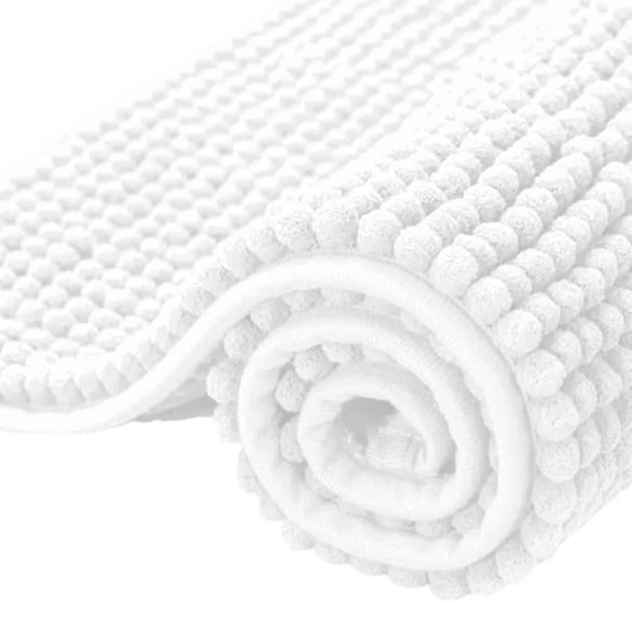 Soft Chenille Bath Rug Machine Washable Quick Dry Shower Mat