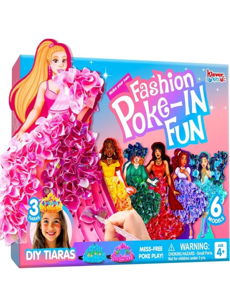 Poke in Fun Art Crafts for Kids Ages 4-8 Princess Dress-up Art Activities DIY Craft Kits for Kids Birthday Gifts Ages 4 5 6 7 8+