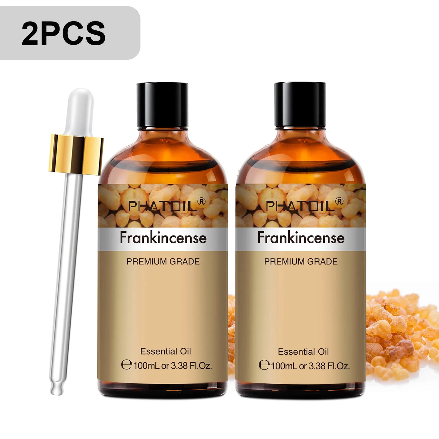 PHATOIL 2PCS Pure Aromatherapy Essential Oils for Diffuser Humidifier Soap Candle Making 100ml Vanilla Lavender Sandalwood Lemon Cinnamon Aroma Essential Oil Set