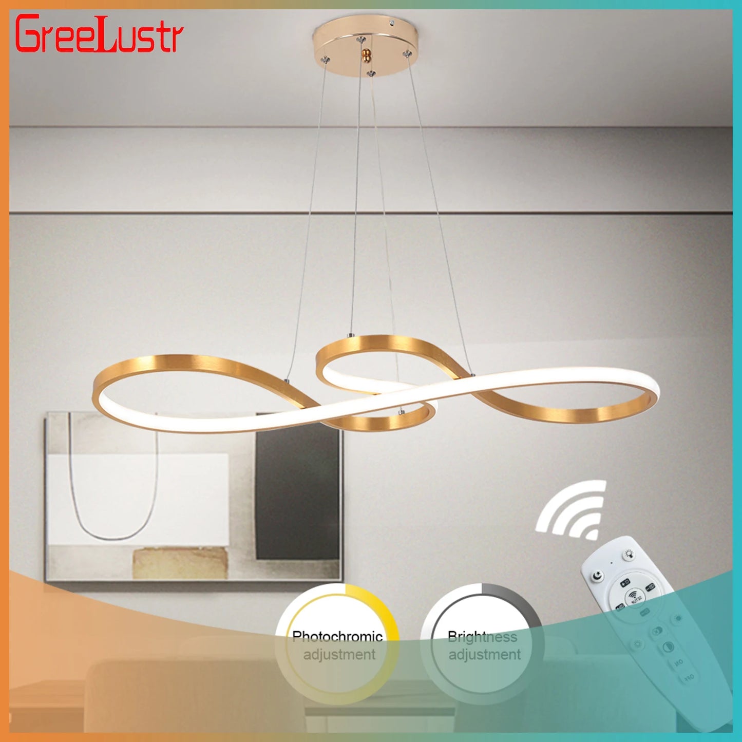 GreeLustr Modern Minimalist LED Pendant Light For Dining Rooms