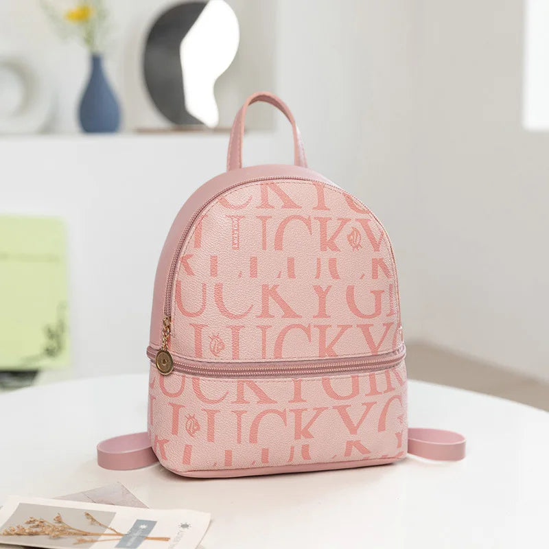 Mini PU Leather Crossbody Backpack For Women Travel