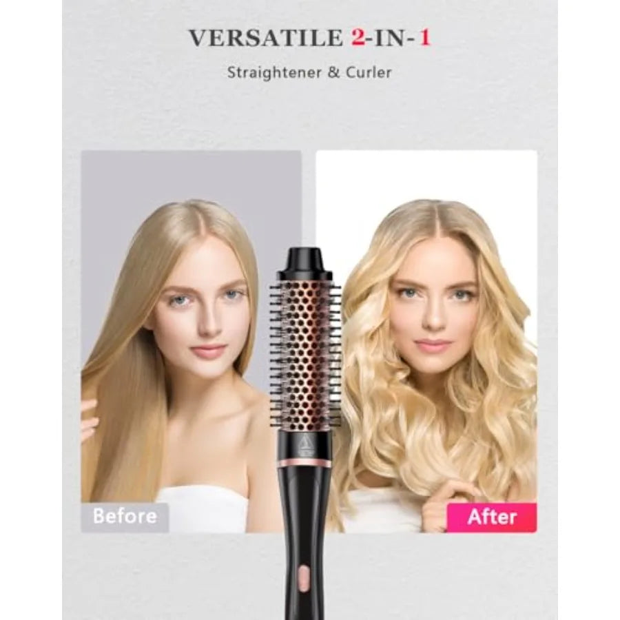 5 In 1 Curling Iron And Thermal Brush Set With Interchangeable Ceramic Barrels