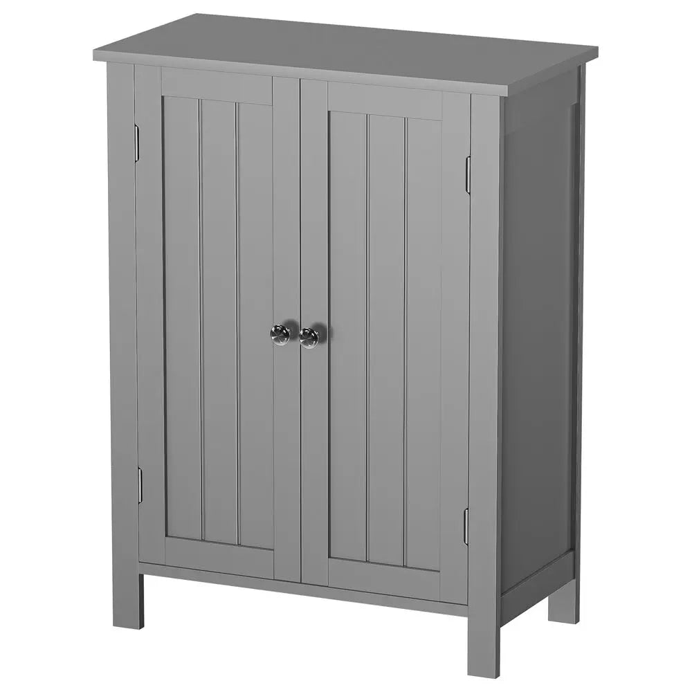 Bathroom Floor Cabinet Storage Solid Wood Cupboard Free Standing With 3 Shelves