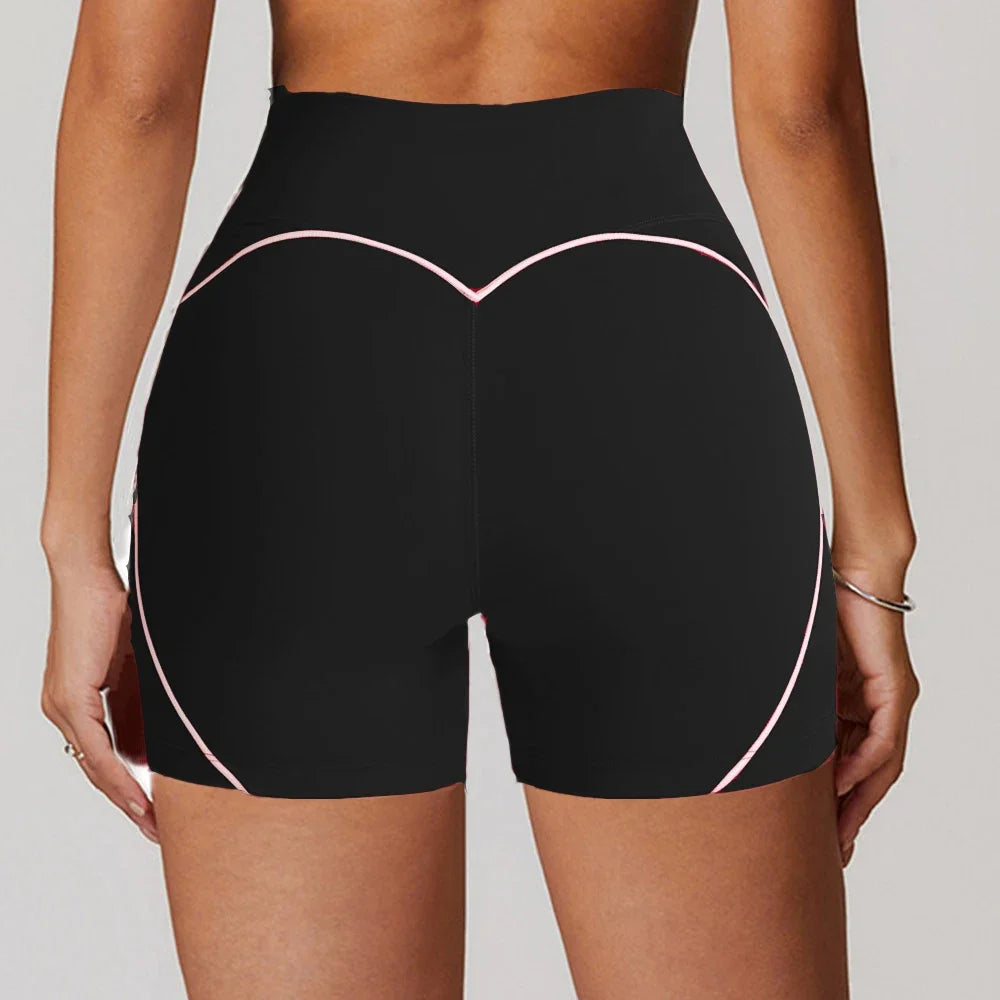 Womens Yoga Shorts High Waist Push Up Tights For Hip Lift Fitness