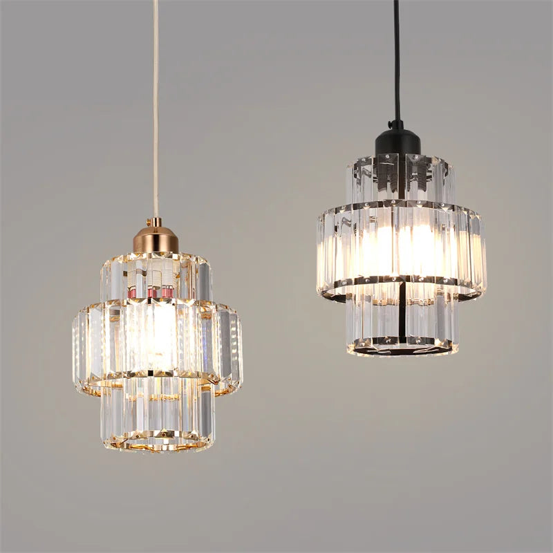 GreeLustr Crystal LED Chandelier Modern Pendant Ceiling Lamp