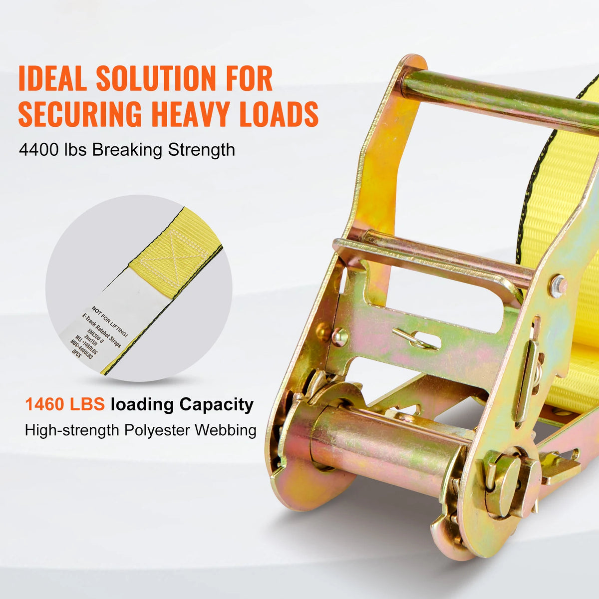 SucceBuy Heavy Duty E Track Ratchet Tie Down Cargo Straps