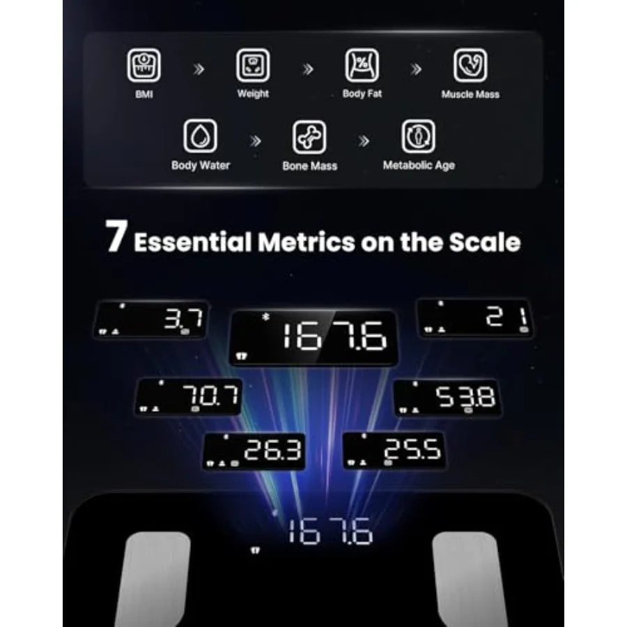 Smart Scale for Body Weight, Body Pod Scale [2026 Upgraded], Body Composition Scale with BMI, Body Fat, Muscle Mass, Digital Ba
