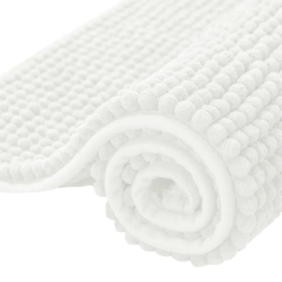 Soft Chenille Bath Rug Machine Washable Quick Dry Shower Mat