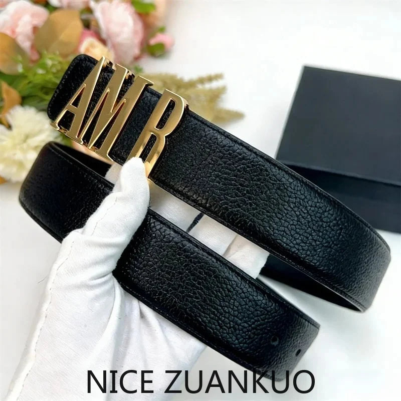 Men's Genuine Leather Belt, A Stylish and Luxurious Brand American Men's Belt, Suitable for Both Business Suits and Fashionable Jeans, and Can Also Be Used As A Leather Belt for Casual Pants. The Style Is Unique and Fashionab