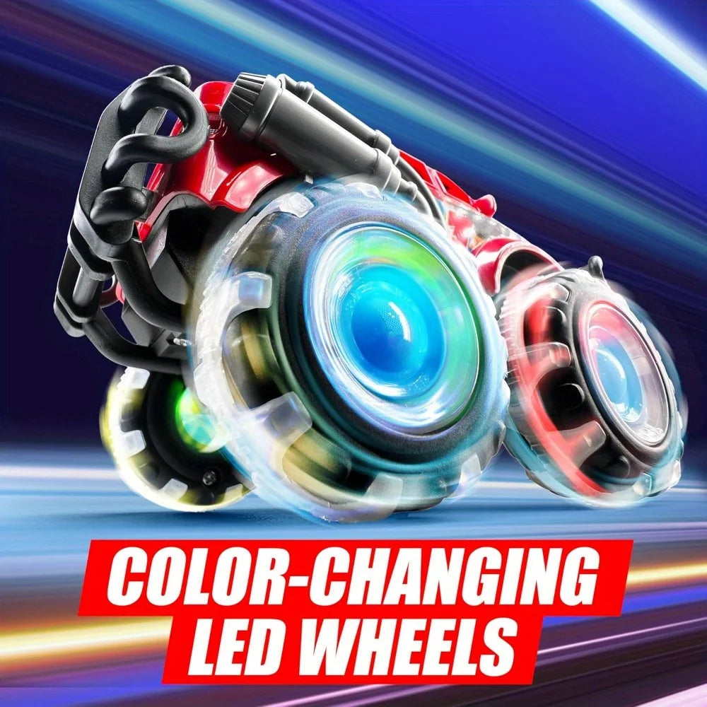 JOYFY 3Pack Kids Monster Truck Toy with Flashing LED Wheels Light-Up Cars for Toddlers Birthday Christmas Gift Friction-Powered