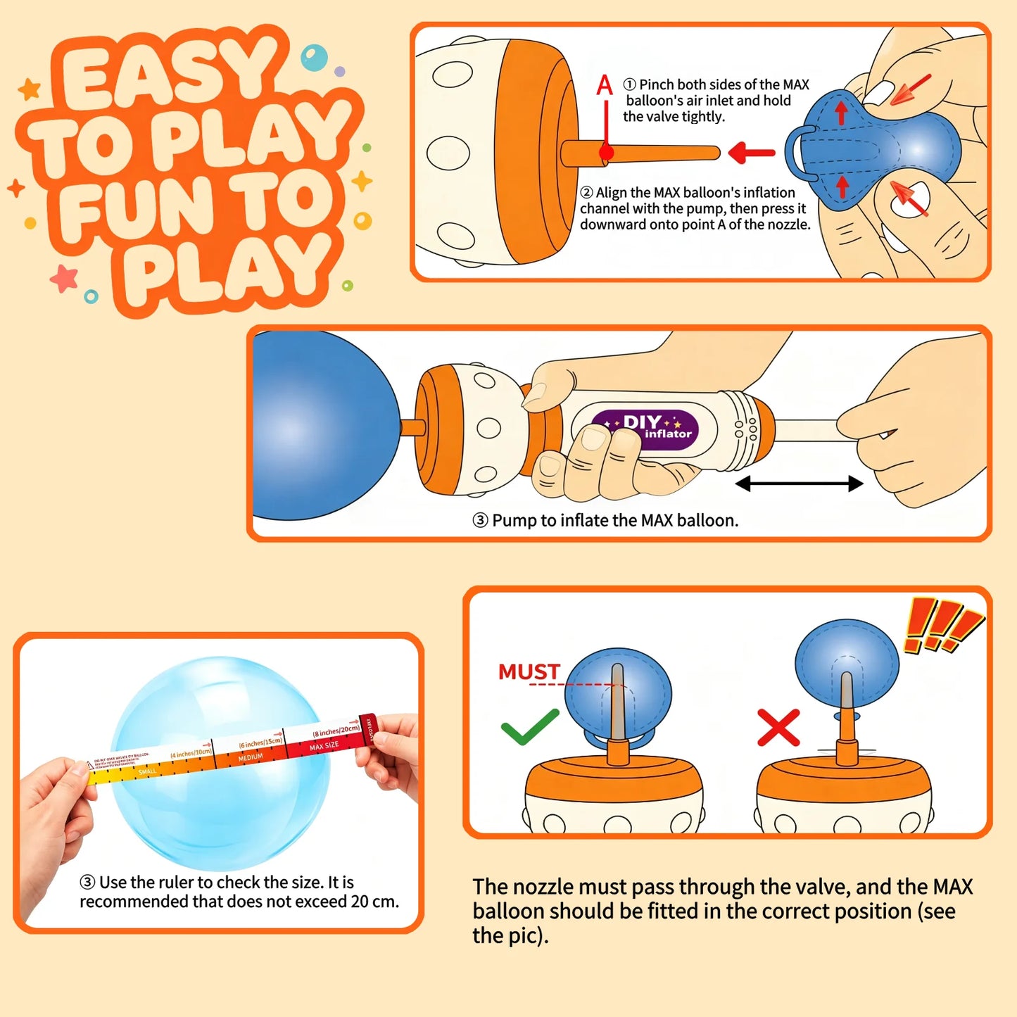 Large‑size DIY Balloon Machine, DIY Magic Sticky Balls, Kids Birthday Gift for Girls, Educational Assemble Bouncy Ball Toy