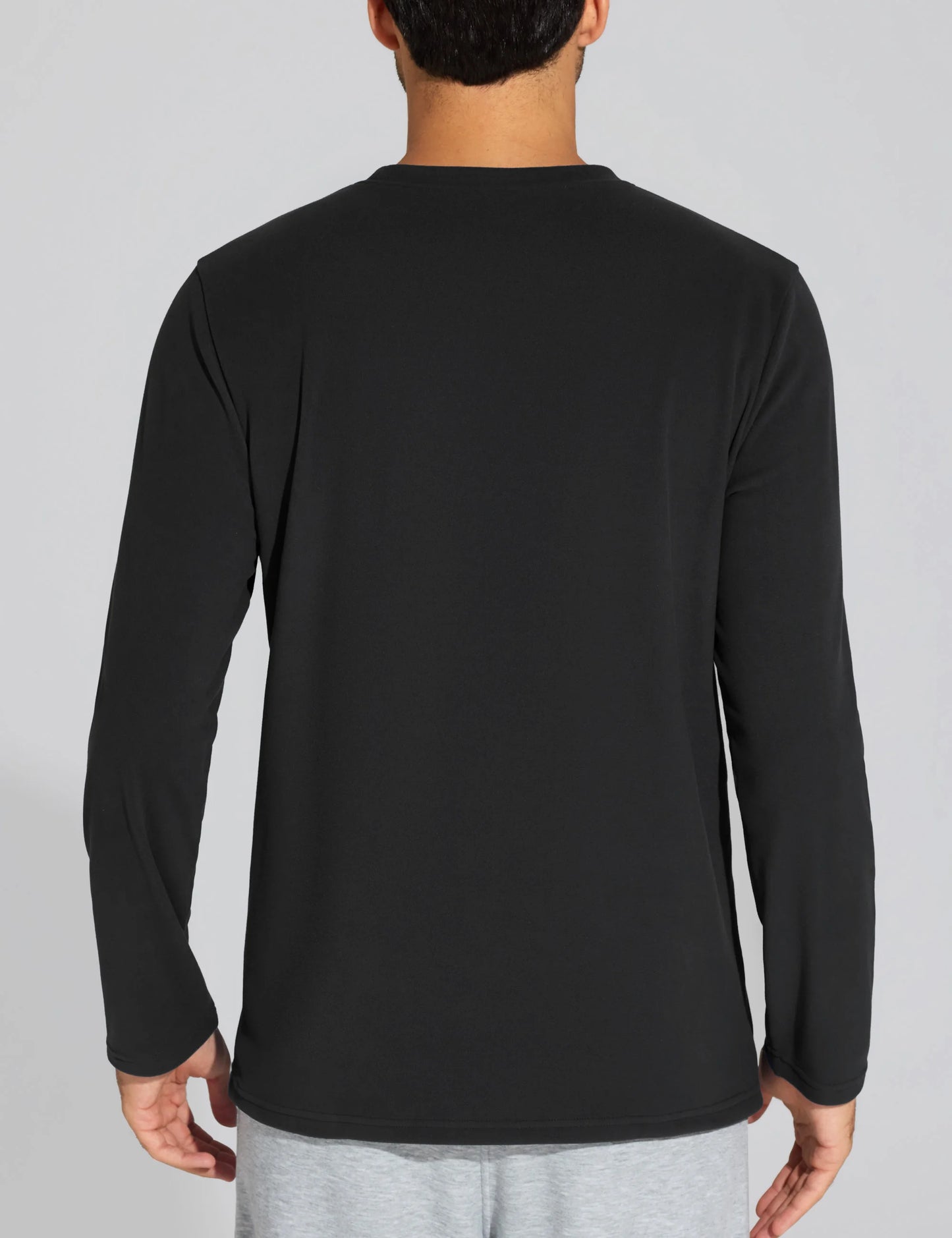 THE GYM PEOPLE Men's Long Sleeve Base Layer Thermal Shirts Stretchy Crewneck Basic Casual Pullover Undershirt Tee Tops