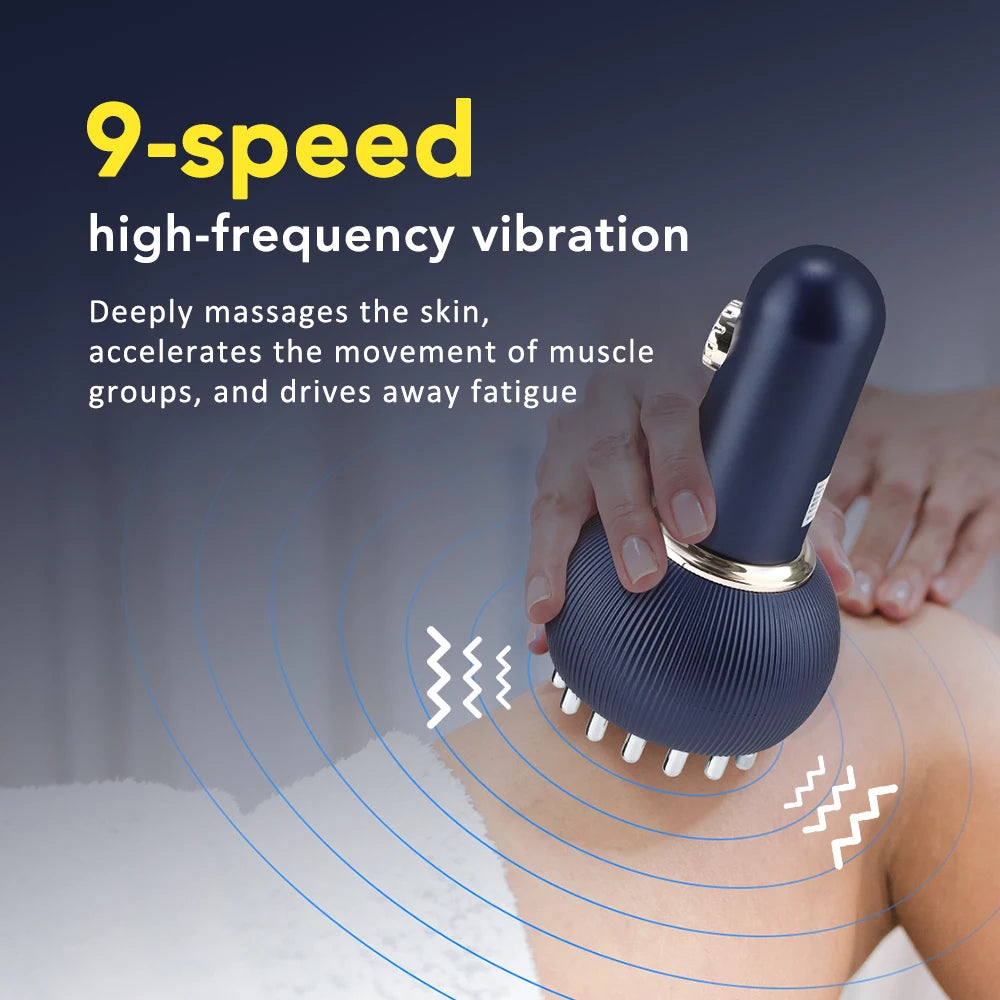 Hailicare Electric Meridian Body Massage Brush Microcurrent Lymphatic Drainage