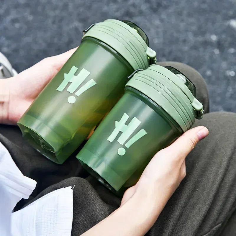 500ml Protein Powder Shaker Bottle Leak Proof Water Bottle for Gym Fitness Training Sport Shaker Mixing Cup with Scale
