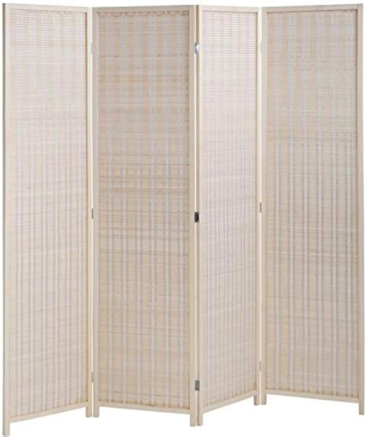 Bamboo Room Divider 4 Panel 72"H 17.7"W Folding Privacy Screen for Bedroom Office Study Natural