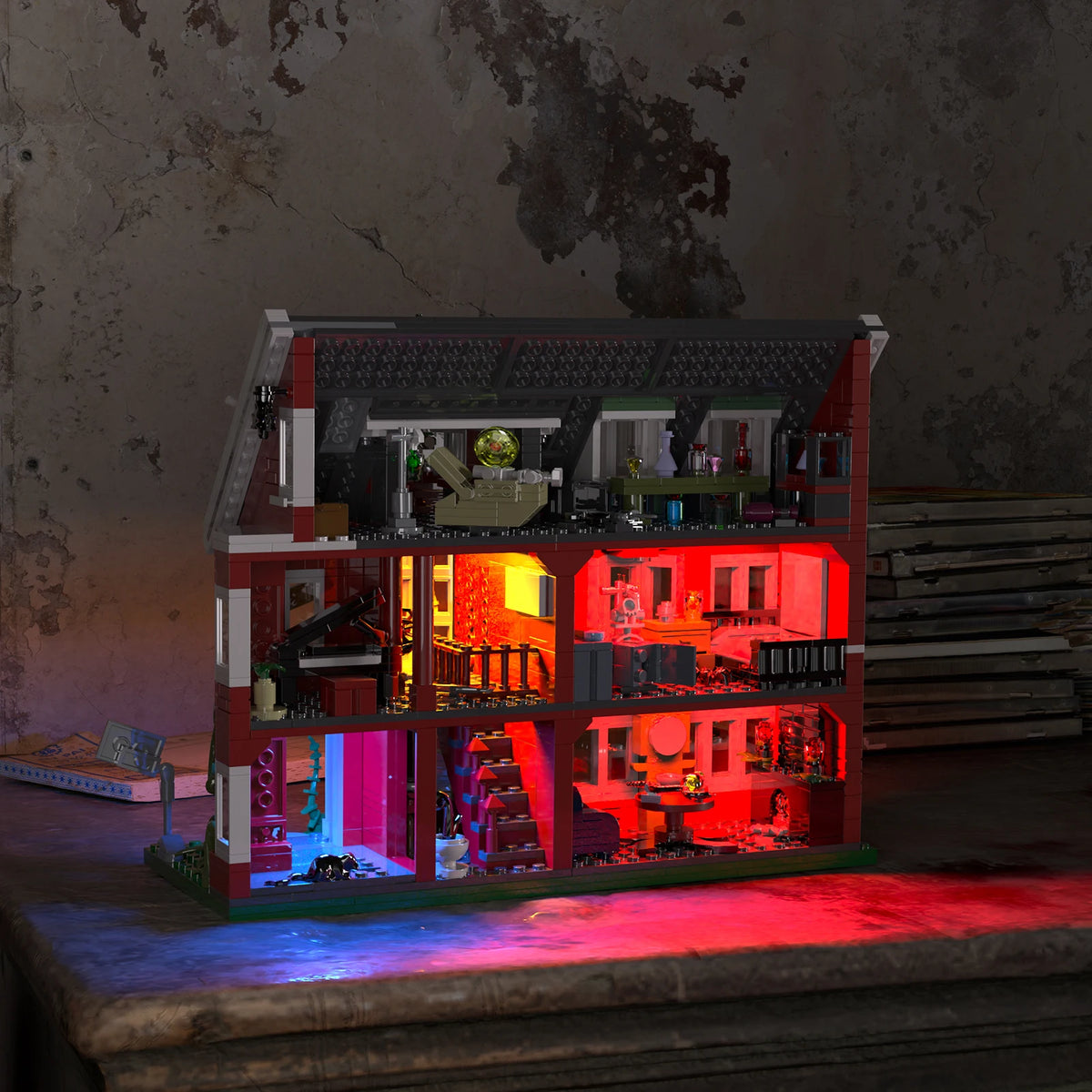 AHS Murder House Building Blocks Set Horror Story Creative Architecture Home Decoration Room Ornament Halloween Gifts for Adults Fans
