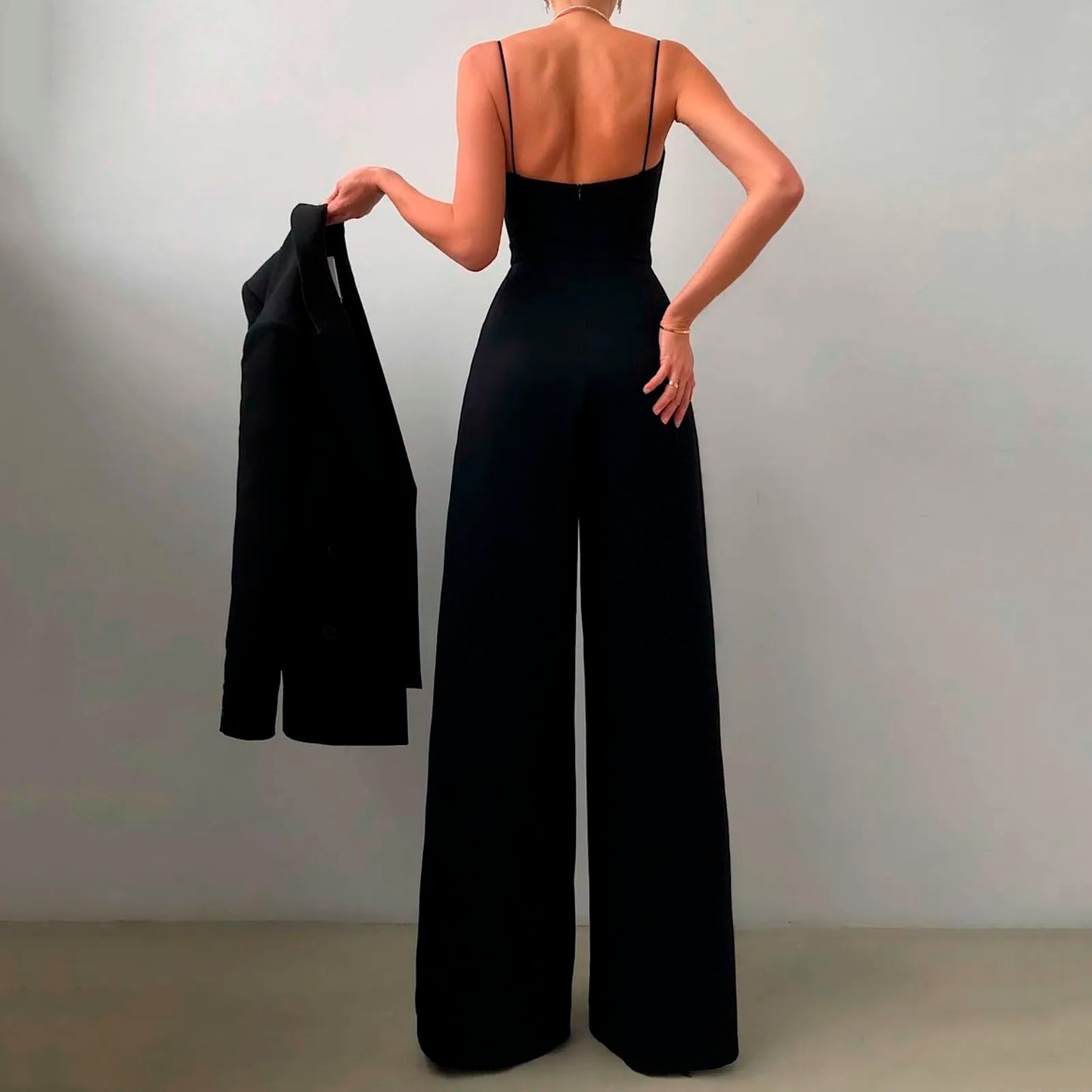 ZOMAXIUJEE Women Sleeveless Jumpsuit High Waist Wide Leg Pants