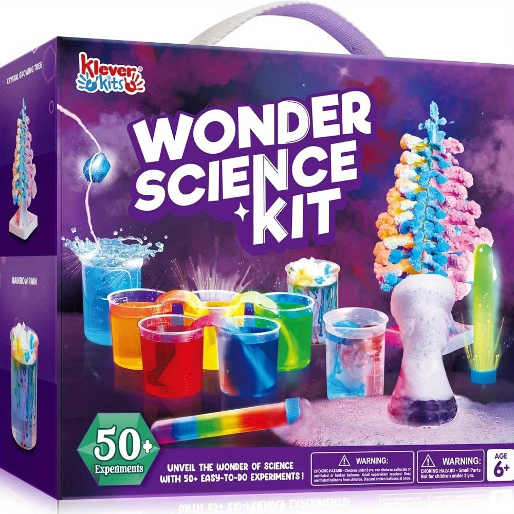 JOYFY 50+ Wonder Science Kits Kids Experiments Educational Stem Toys with Growing Crystal Tree for Birthday Christmas Gifts