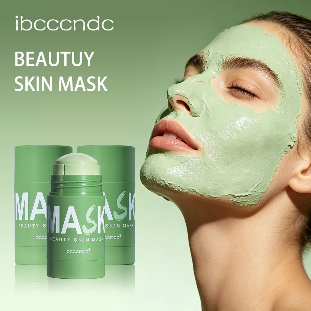 40g Green Tea Cleansing Mask Stick Oil Control Refreshing Facial Skin Care Mud Mask Remover Blackheads Portable Daily Smear Skin Cleanserle Daily Smear Skin Cleanser
