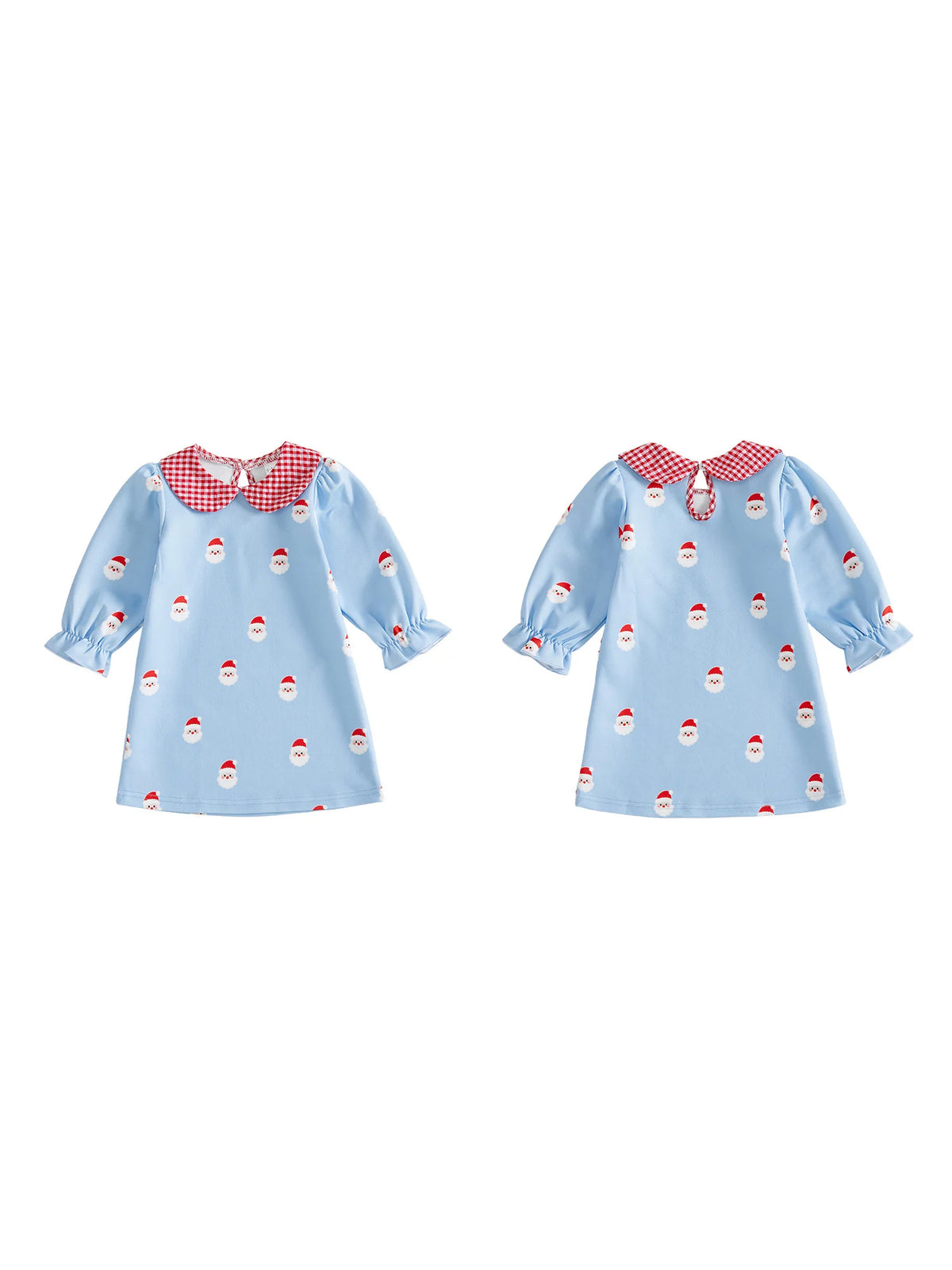 Christmas Santa Print Dress Santa Print Doll Toddler Baby Girl Toddler Dress Print Long Toddler Baby Girl