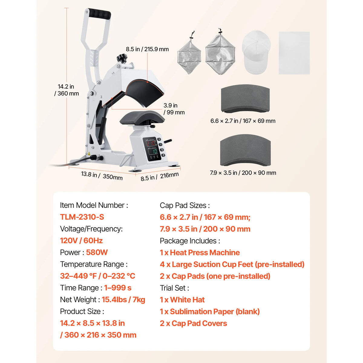 SucceBuy Hat Heat Press Machine with Digital Timer Temperature Control