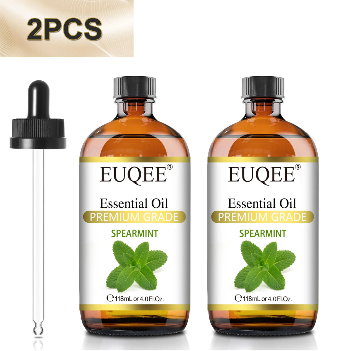 EUQEE 2 Bottles Plant Essential Oil For Diffuser Aromatherapy 118ml Myrrh Lemon Verbena Spikenard Palo Santo Rose Jasmine Essential Oil 2pcs/set