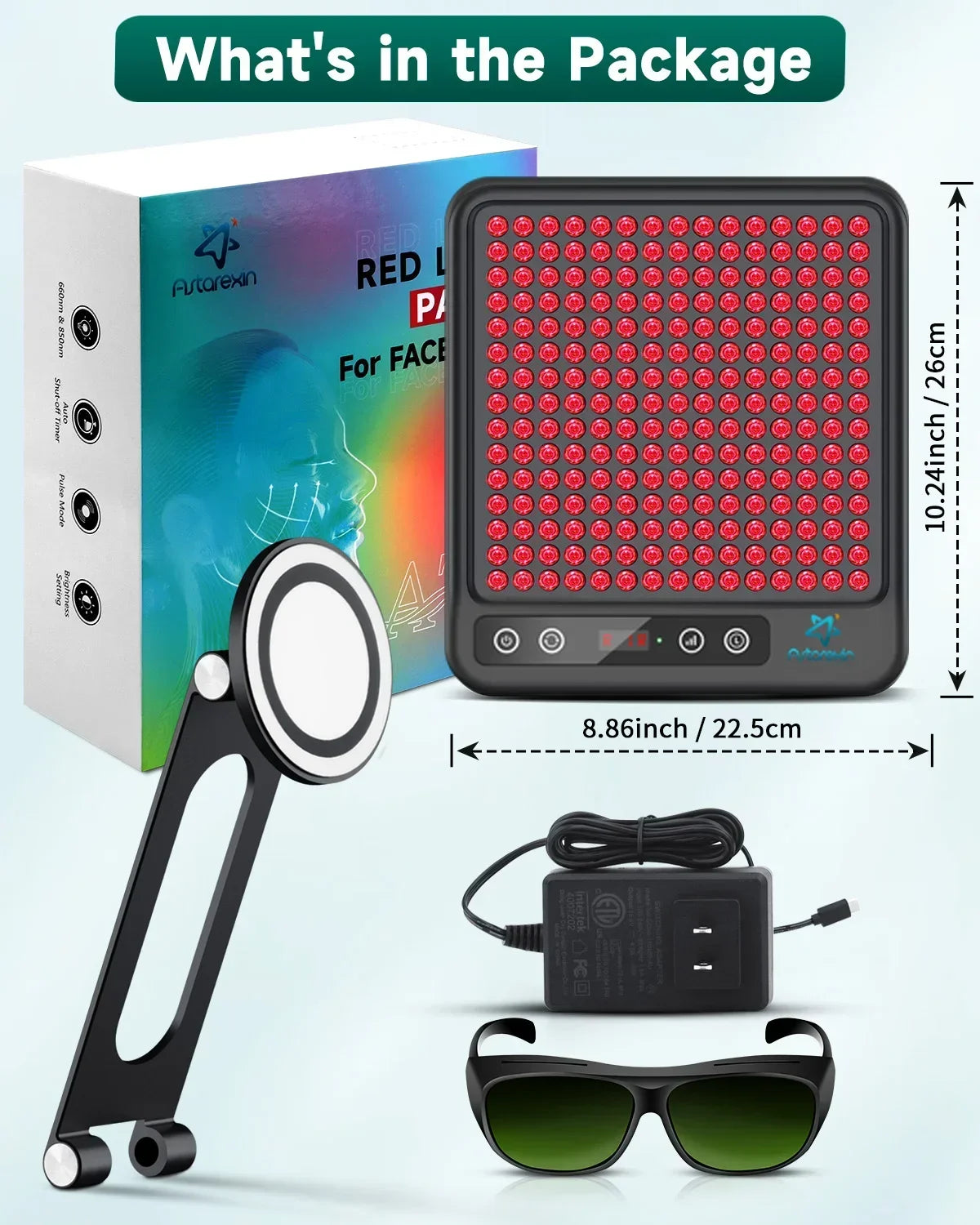 Astarexin Red Light Therapy Panel Facial Anti Inflammatory Skin Care