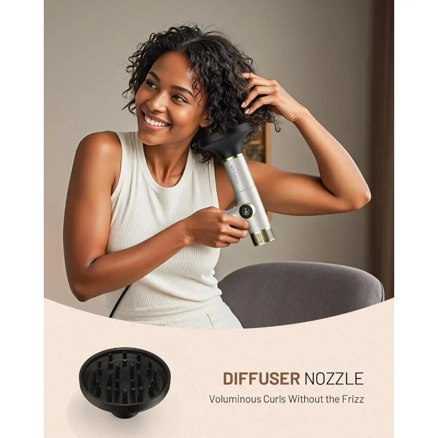 TLXT Voltage Travel Hair Dryer With Diffuser 2000W Ionic