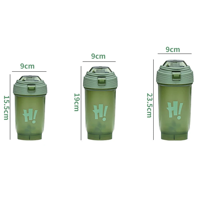 500ml Protein Powder Shaker Bottle Leak Proof Water Bottle for Gym Fitness Training Sport Shaker Mixing Cup with Scale