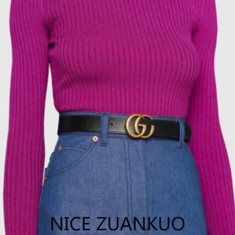 New Italian High-end Ladies' Casual Belts and Men's Business Belts, Suitable for Skirts and Jeans. Versatile Casual Belts, Couple-style Belts. European-style Luxury Belts.