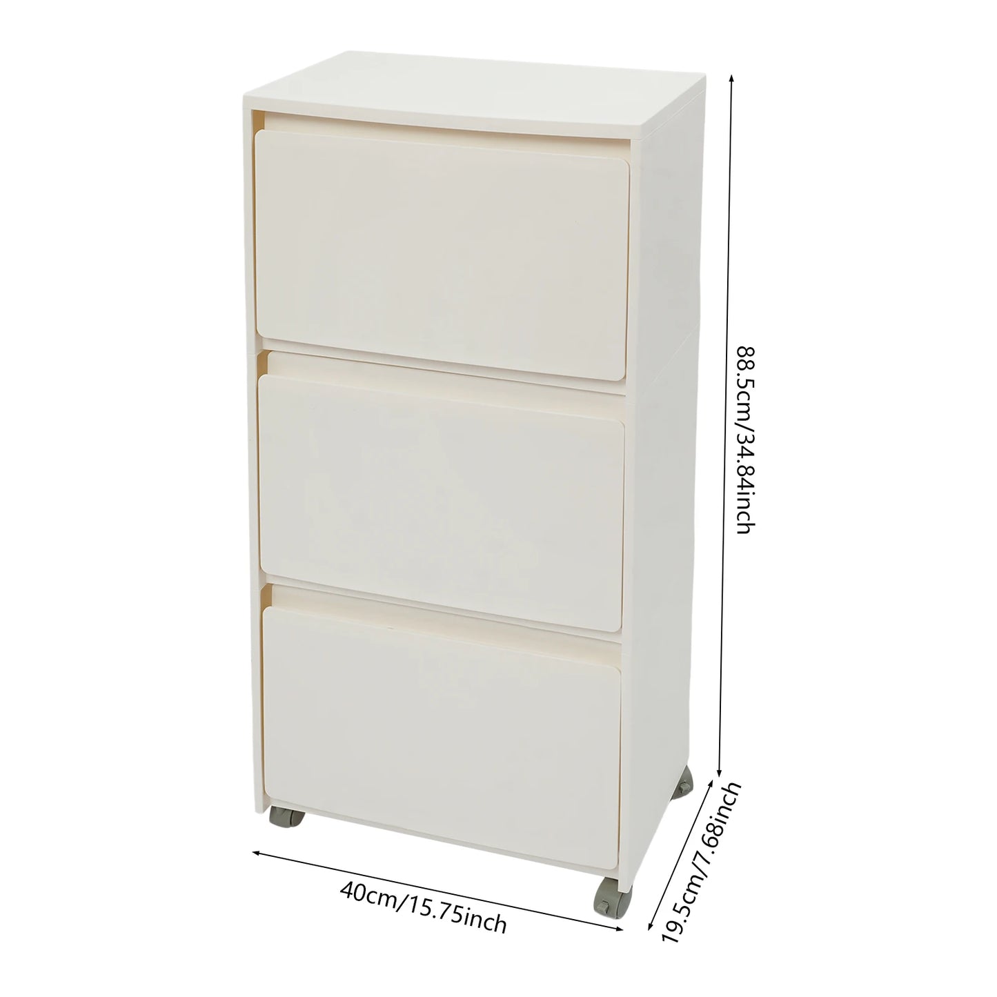 Bymaocar 3 Tier Bathroom Storage Shelf With Wheels