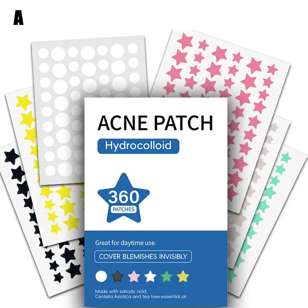 Hydrocolloid Acne Patches 360Pcs Invisible Spots Concealer Sticker