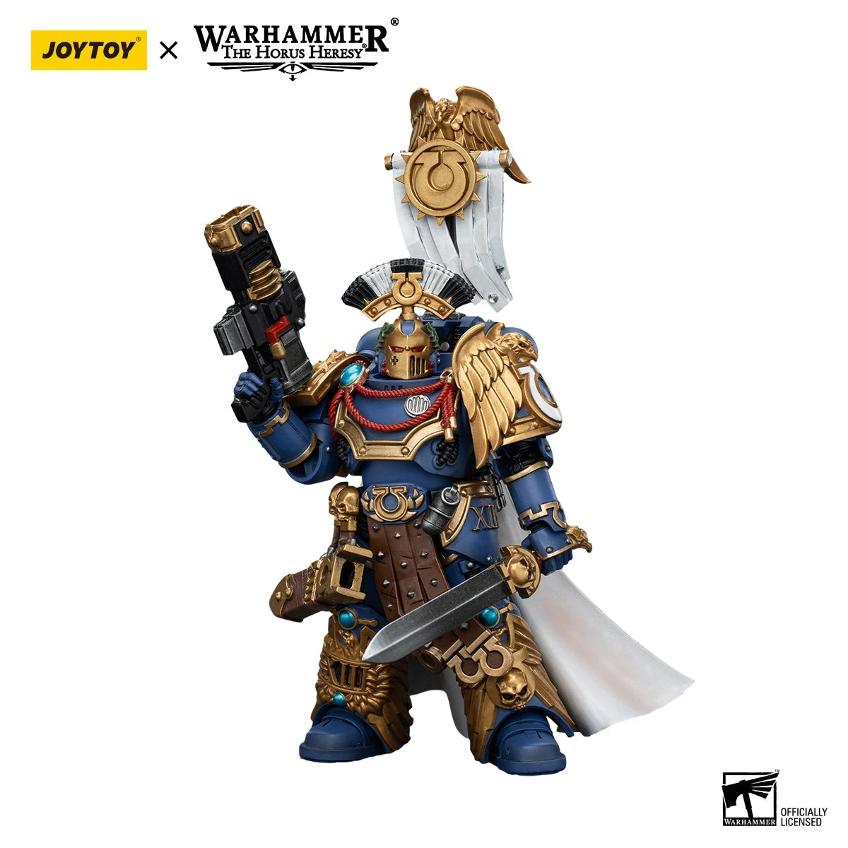 [IN STOCK]JOYTOY Warhammer 30K 1/18 Action Figure Ultramarines Legion Praetor with Power Sword and Volkite Serpenta Model