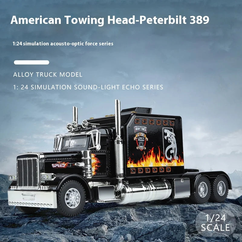 Peterbilt 389 Diecast Model Truck With Lights And Sound Effects