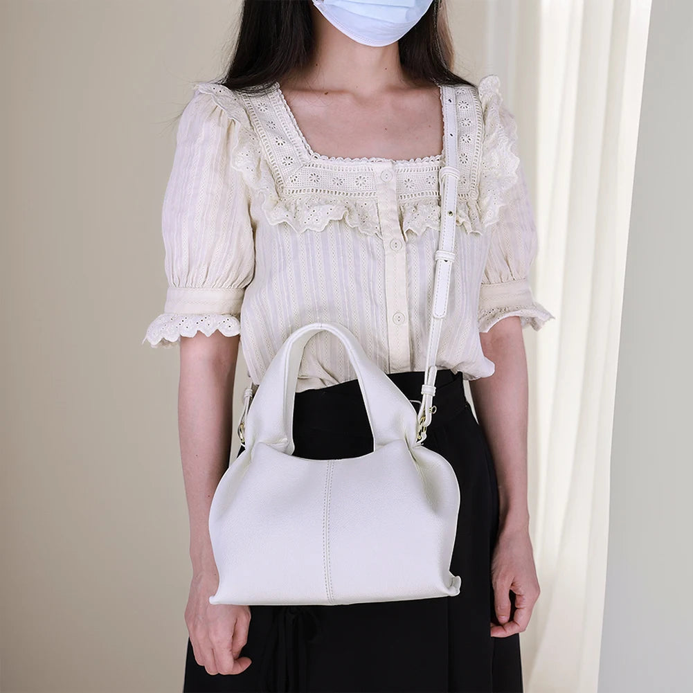 APWIKOGER Soft Cloud Dumpling Clutch Purse With Removable Crossbody Strap