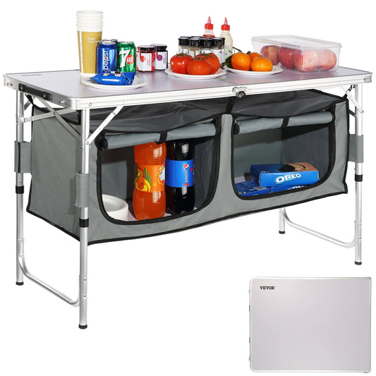 VEVOR MDF Camping Kitchen Table Folding Outdoor Prep Station