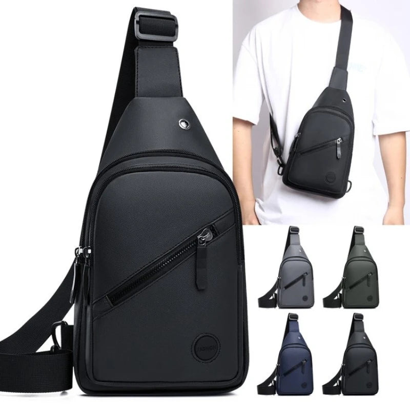 Lightweight Nylon Chest Bag For Men Crossbody Sling Outdoor Use