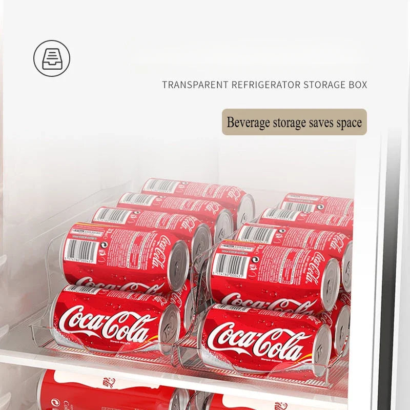 Soda Can Dispenser For Refrigerator Organizer And Fridge Storage Rack