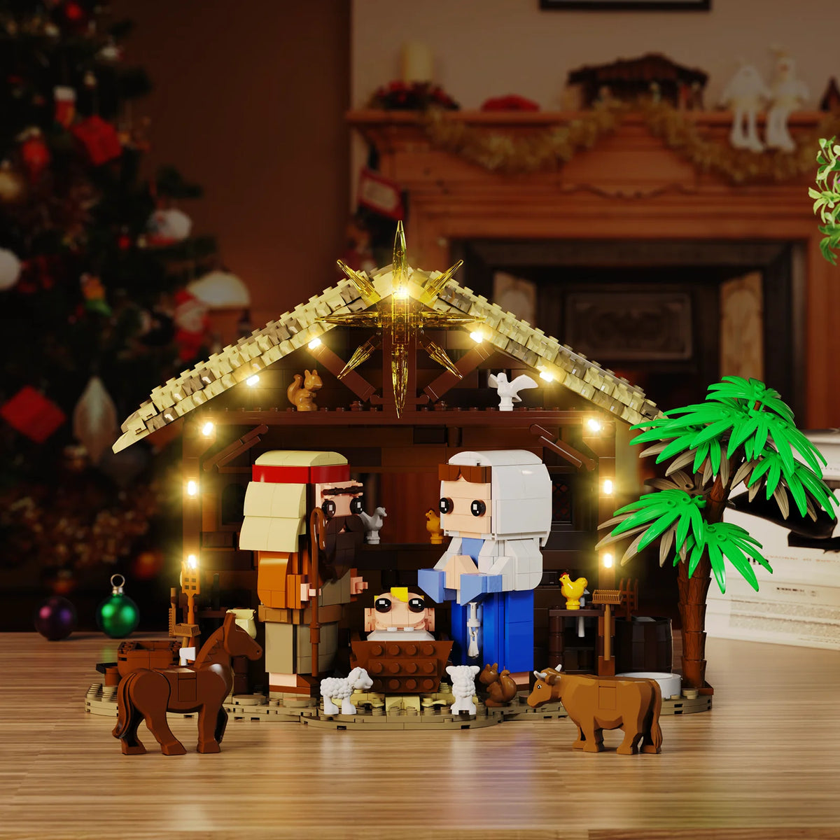 Jesus Building Block Set Home Decor The Nativity Building Toy of Faith Series, Bible Story Jesus Figures Model Room Decoration